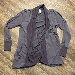 Active Life Women's Open-Front Cardigan in Dusty Plum Gray